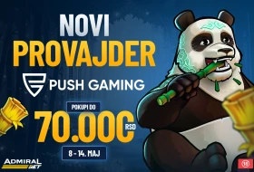 Push gaming stiže u AdmiralBet uz bonus do 70.000 dinara
